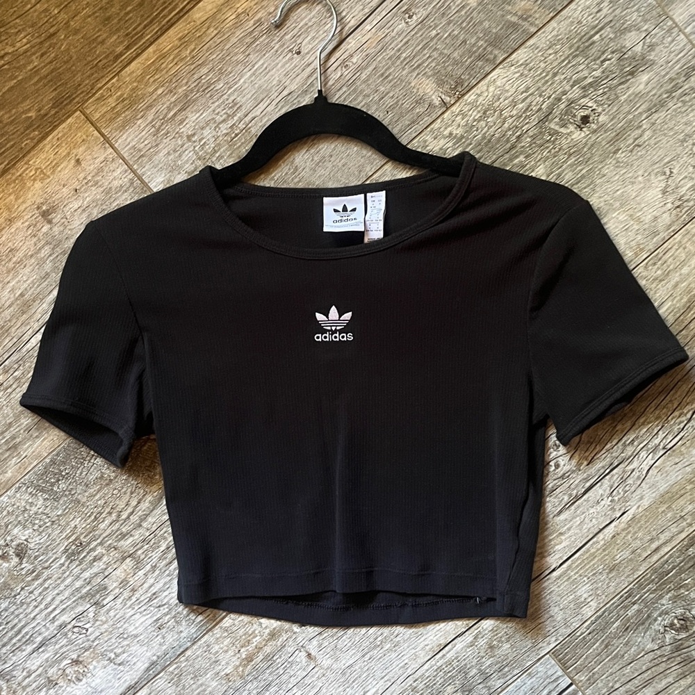 Adidas Cropped Ribbed Top - Picture 4 of 5